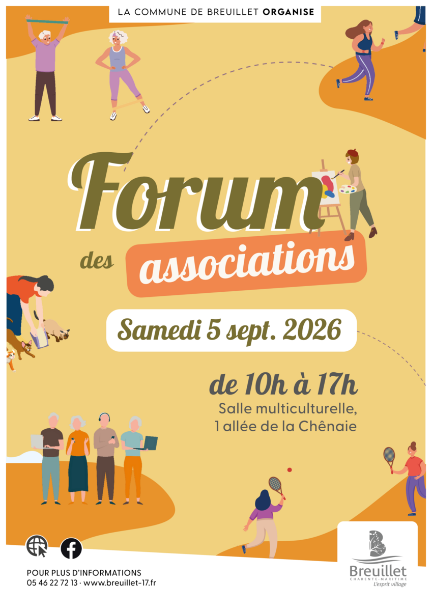 Forum des associations 05 septembre 2026 de 10h à 17h