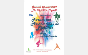 Forum des associations 2021 - 29 août de 10h à 18h