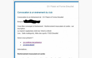 Comment m'inscrire aux cours, aux marches ou aux évènements