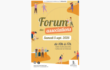 Forum des associations 05 septembre 2026 de 10h à 17h