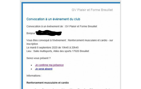 Comment m'inscrire aux cours, aux marches ou aux évènements