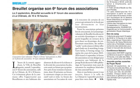 On parle de nous dans Le Littoral du 25/08/2023