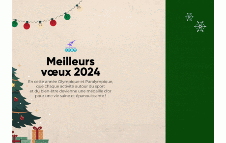 Message reçu de notre fédération EPGV - Meilleurs voeux 2024